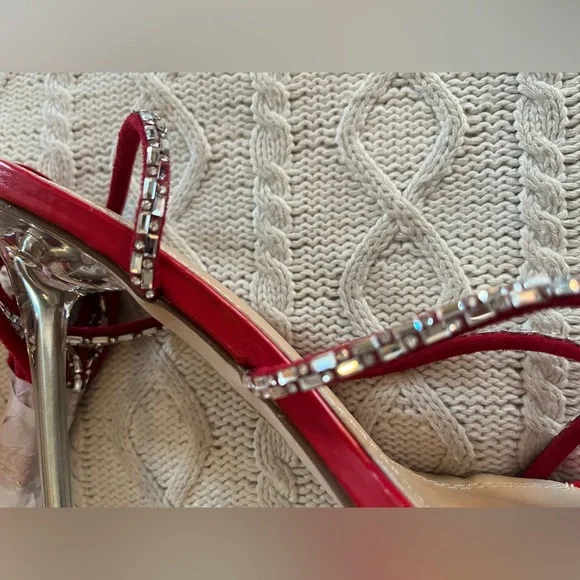 NEW! Chase + Chloe Stiletto Sandals with Wrap Around Ankle Straps Women’s Size 9 - Picture 7 of 15